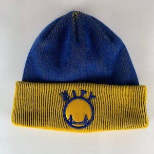 Golden State Warriors NBA Blue Gold New Era Hardwood Classics Beanie Cap